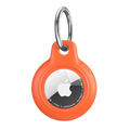 Orange AirTag Case - Waterproof Secure Holder with Key Ring. Bright, durable silicone case for GPS tracking and scratch protection.