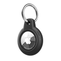 Black AirTag Case - Waterproof Secure Holder with Key Ring. Sleek design for electronics protection and everyday carry convenience.