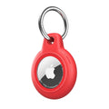 Red AirTag Case - Waterproof Secure Holder with Key Ring. Sleek and durable design for electronics and GPS accessories.