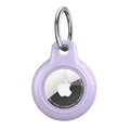 AirTag Case - Waterproof Secure Holder with Key Ring in lavender color, designed for scratch protection and easy attachment to keys or bags.