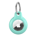 Mint Green AirTag Case - Waterproof Secure Holder with Key Ring. Stylish silicone case for GPS tracking and valuables.