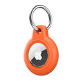 Orange AirTag Case - Waterproof Secure Holder with Key Ring. Vibrant color and rugged design for electronics and valuables.