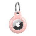 AirTag Case - Waterproof Secure Holder with Key Ring in pink, designed for scratch protection and easy attachment to keys or bags.