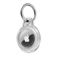 AirTag Case - Waterproof Secure Holder with Key Ring in clear design, ideal for protecting and attaching AirTags to keys, bags, or luggage.