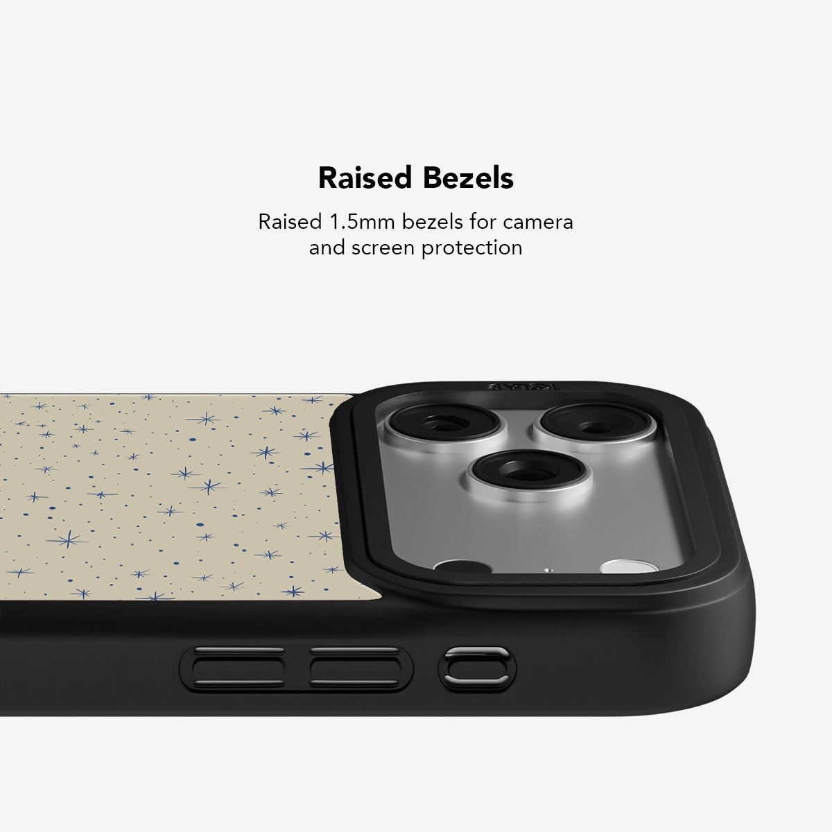 Raised bezels blue starry phone case