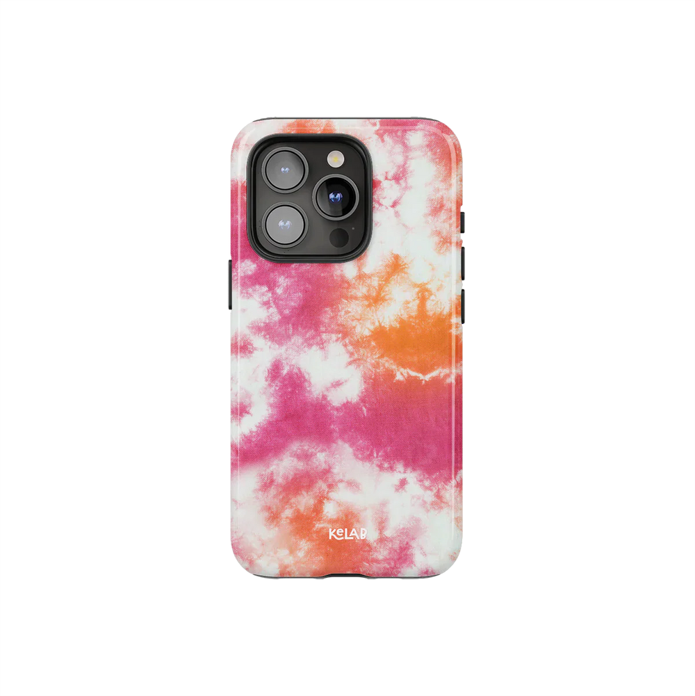 Citrus Blush | Pink-Orange Tie-Dye Phone Case