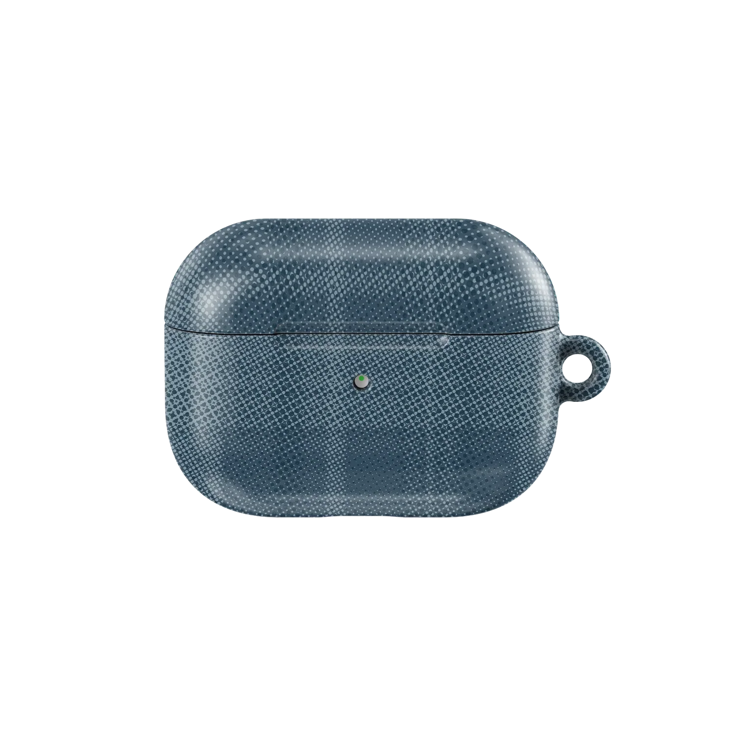 Simple AirPods Case in Blue by KELAB featuring a minimalist checkered denim design with a subtle grid texture for stylish protection.