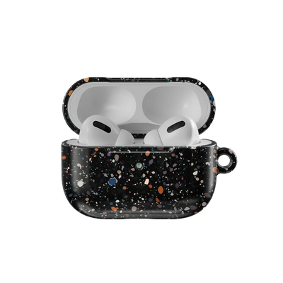 Obsidian Mist | Black Paint Splatter AirPods Case