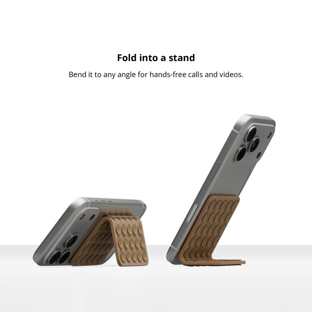 Oat Milk | Taupe Bendable Suction Cup Phone Holder