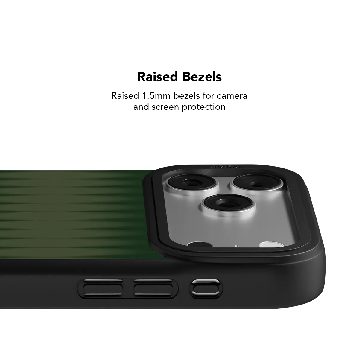 Glossy KELAB iPhone Case green and black gradient with MagSafe detail on the back
