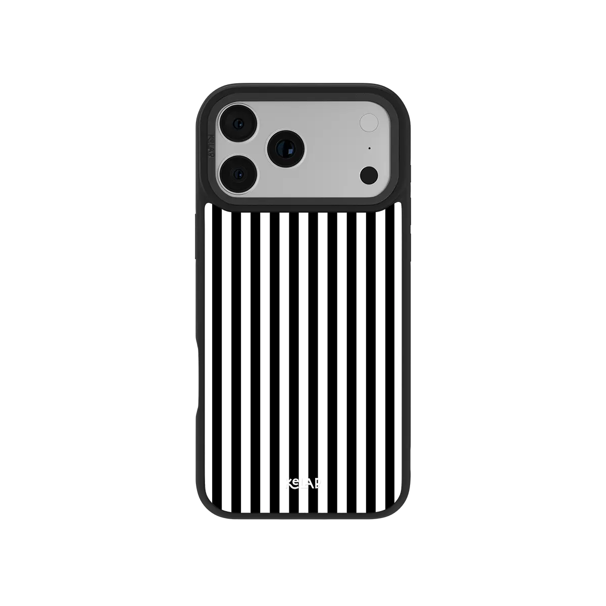 Liquorice | Black & White Vertical Stripe iPhone Case