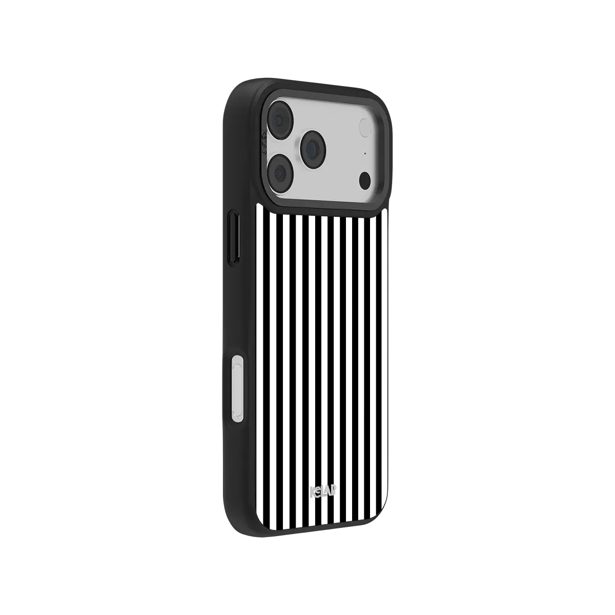 Liquorice | Black & White Vertical Stripe iPhone Case