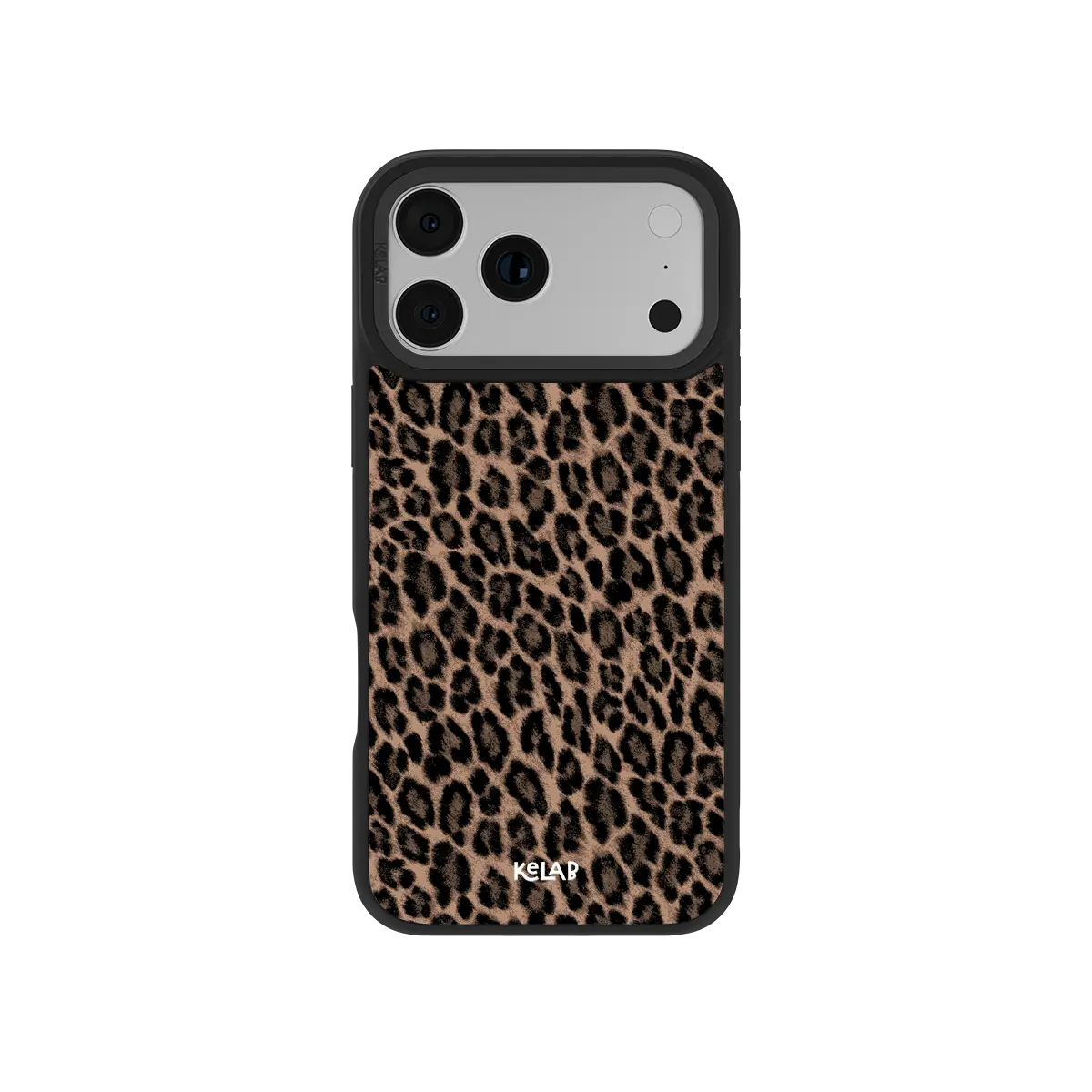 Golden Prowl brown leopard print iPhone case with realistic tan and black rosettes by KELAB.