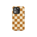 Chestnut Check |  Neutral Checkerboard Pattern Phone Case