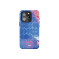 Cool Splash | Blue Phone Case with Retro Geometric Design