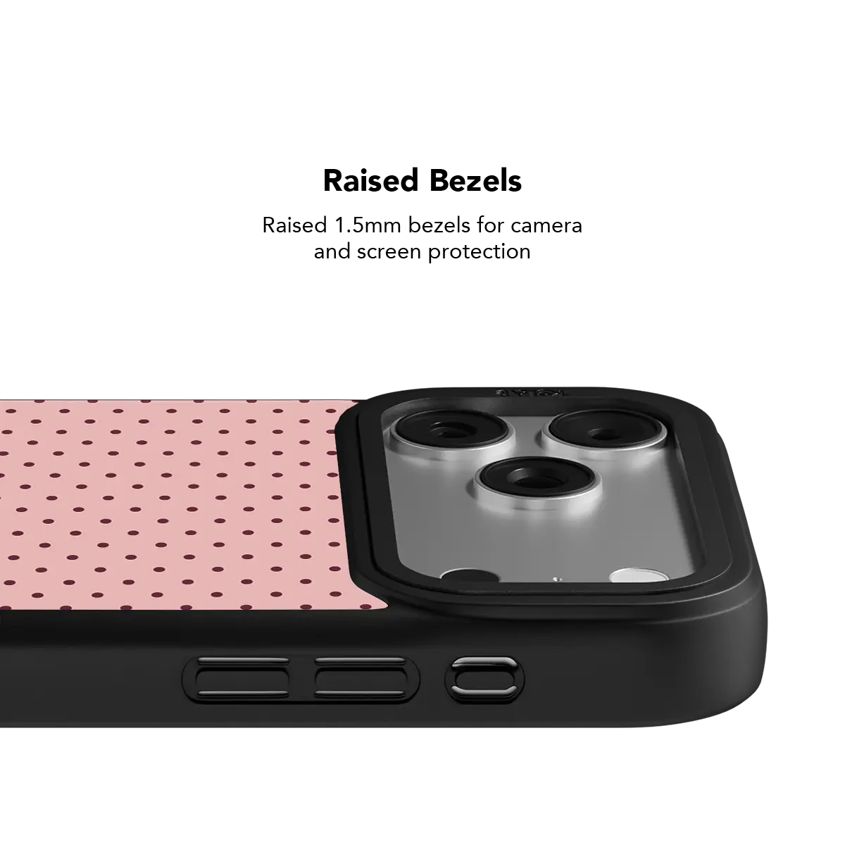 Rose Cipher | Pink Polka Dot iPhone Case