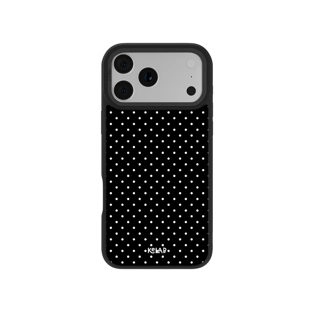 Midnight Constellation | Black Polka Dot iPhone Case