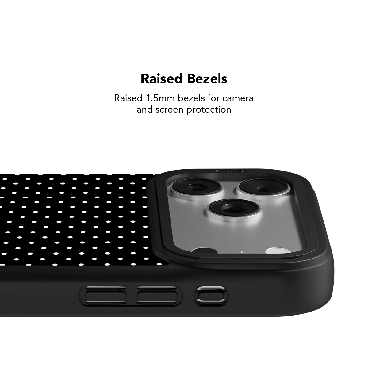 Midnight Constellation | Black Polka Dot iPhone Case