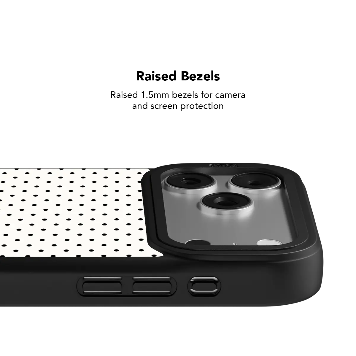 Ivory Ink | White Polka Dot iPhone Case