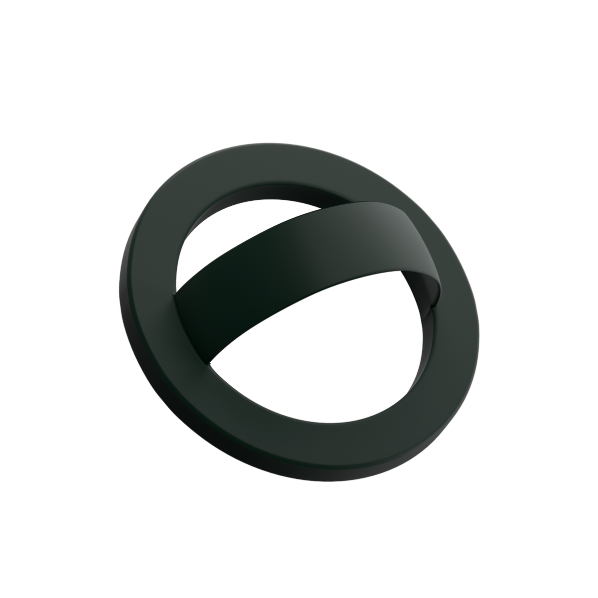 Evergreen dark green silicone MagSafe loop grip with finger loop