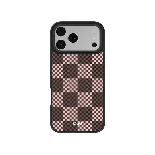 Bourbon | Brown Checkerboard iPhone Case