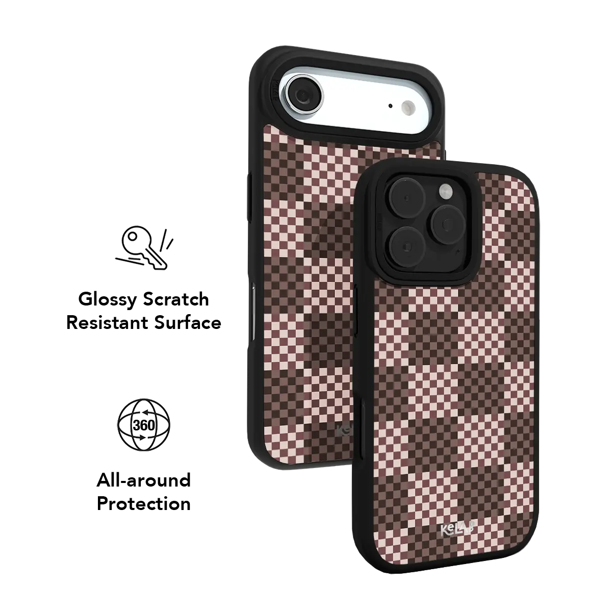 Bourbon | Brown Checkerboard iPhone Case