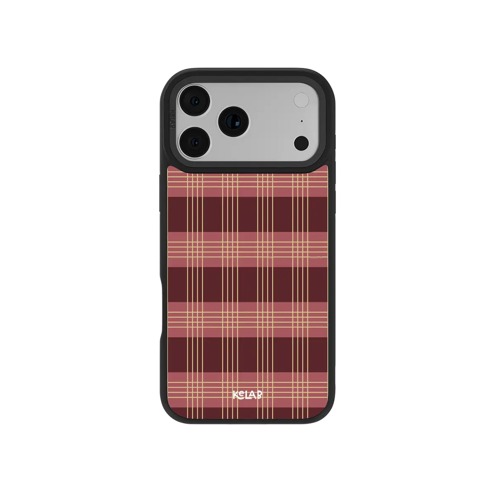 Claret | Burgundy Tartan Plaid iPhone Case