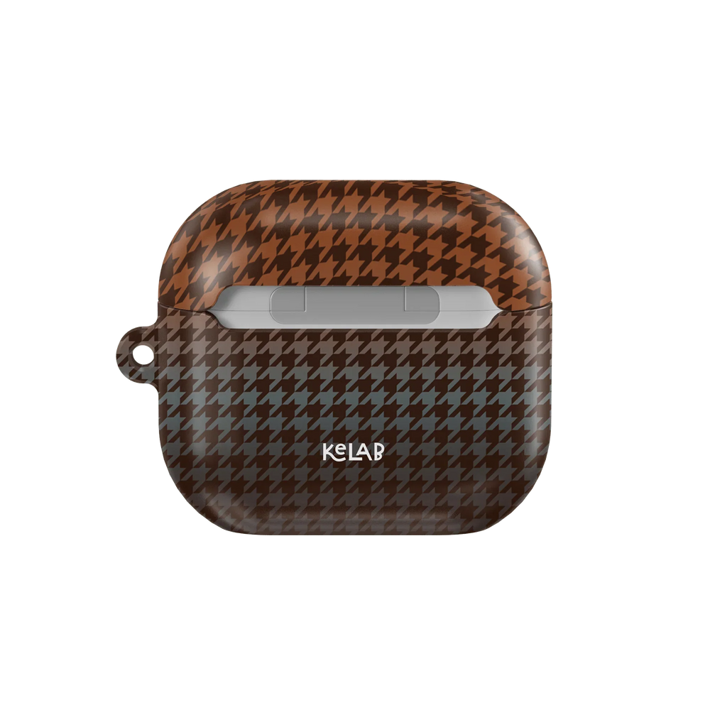 Harvest Weave | Brown Houndstooth AirPods Case - KELAB
