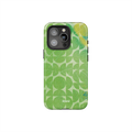 Lime Float | Green Phone Case with Retro Geometric Design