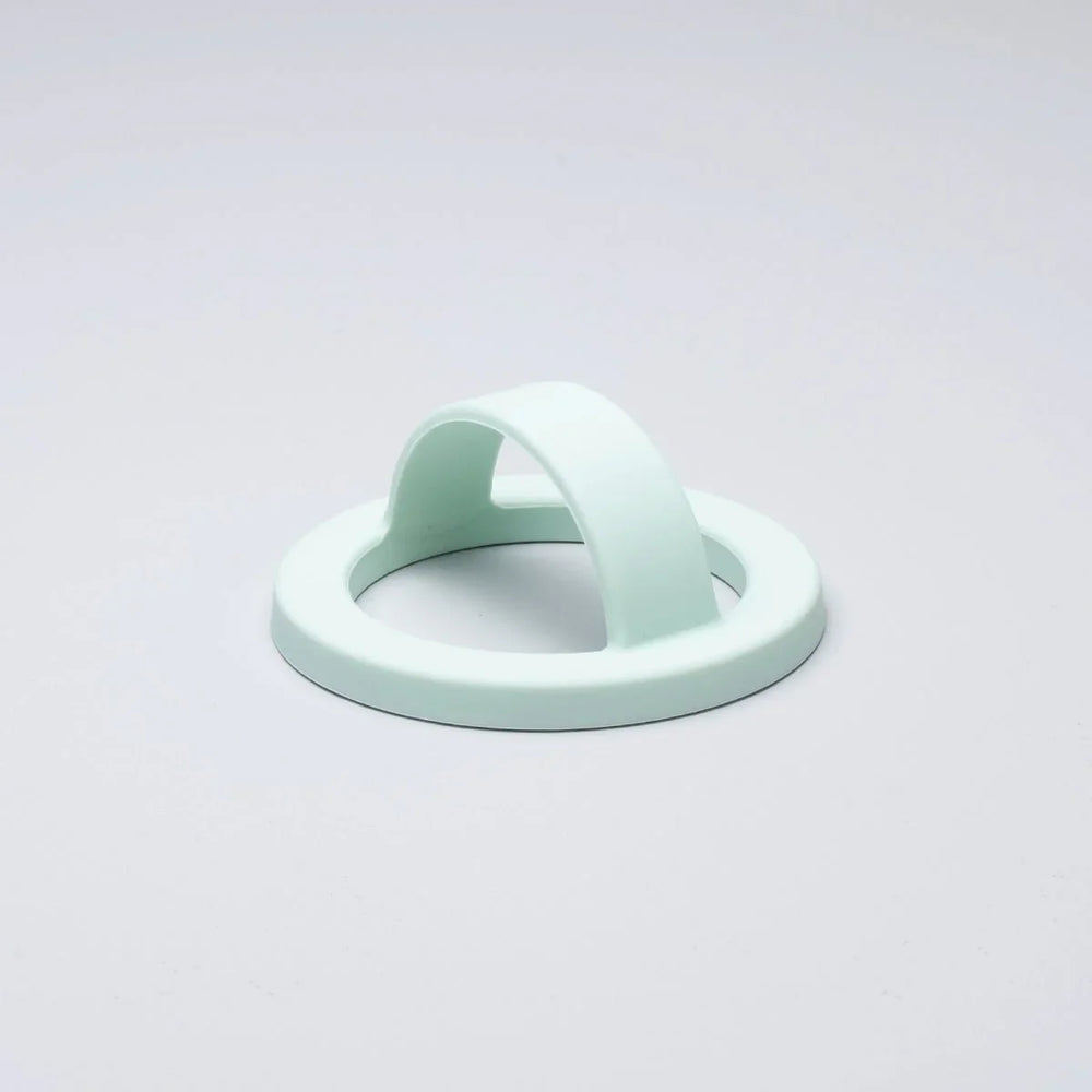 Mint Cream mint green silicone MagSafe loop grip with magnetic ring and finger loop