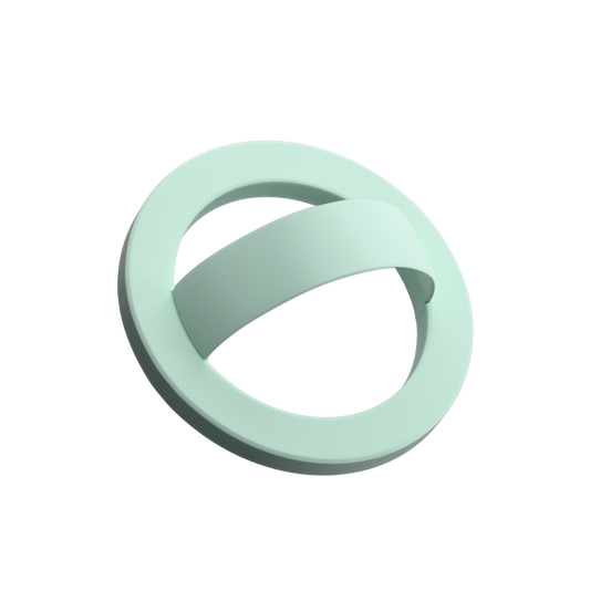 Mint Cream mint green silicone MagSafe loop grip with finger loop