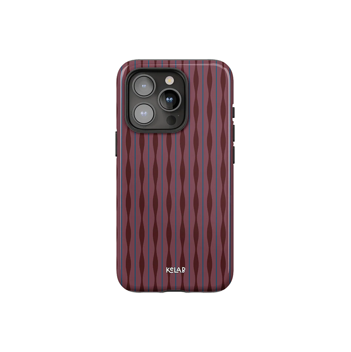 Burgundy Phone Case with Wavy Textured Design | KELAB Burgundy Phone Case with Wavy Textured Design | KELAB