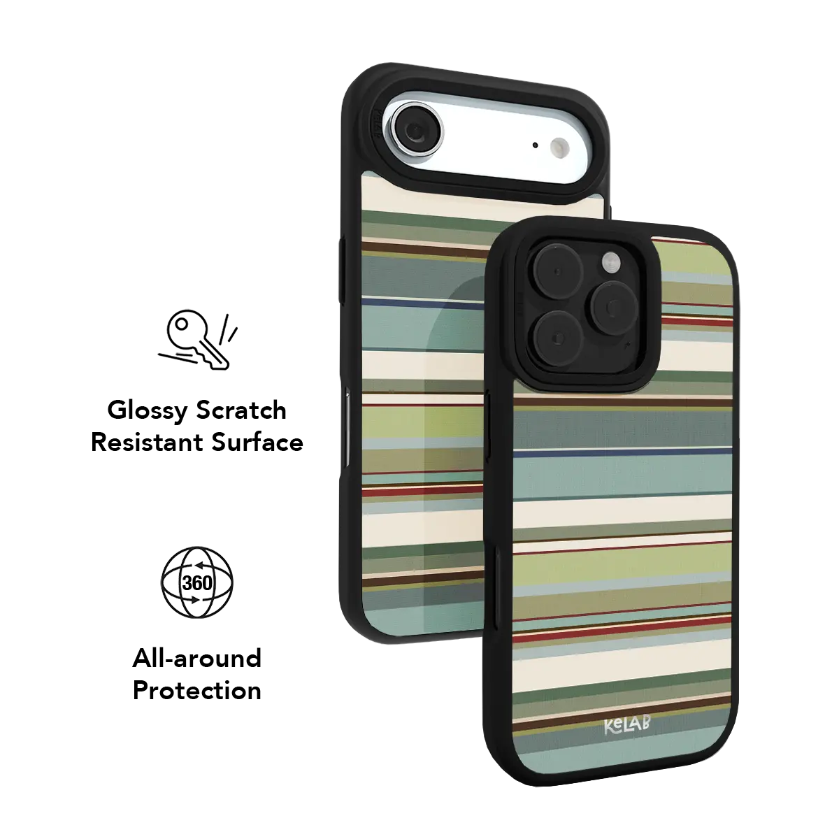Sagebrush | Sage Green Multi-Stripe iPhone Case