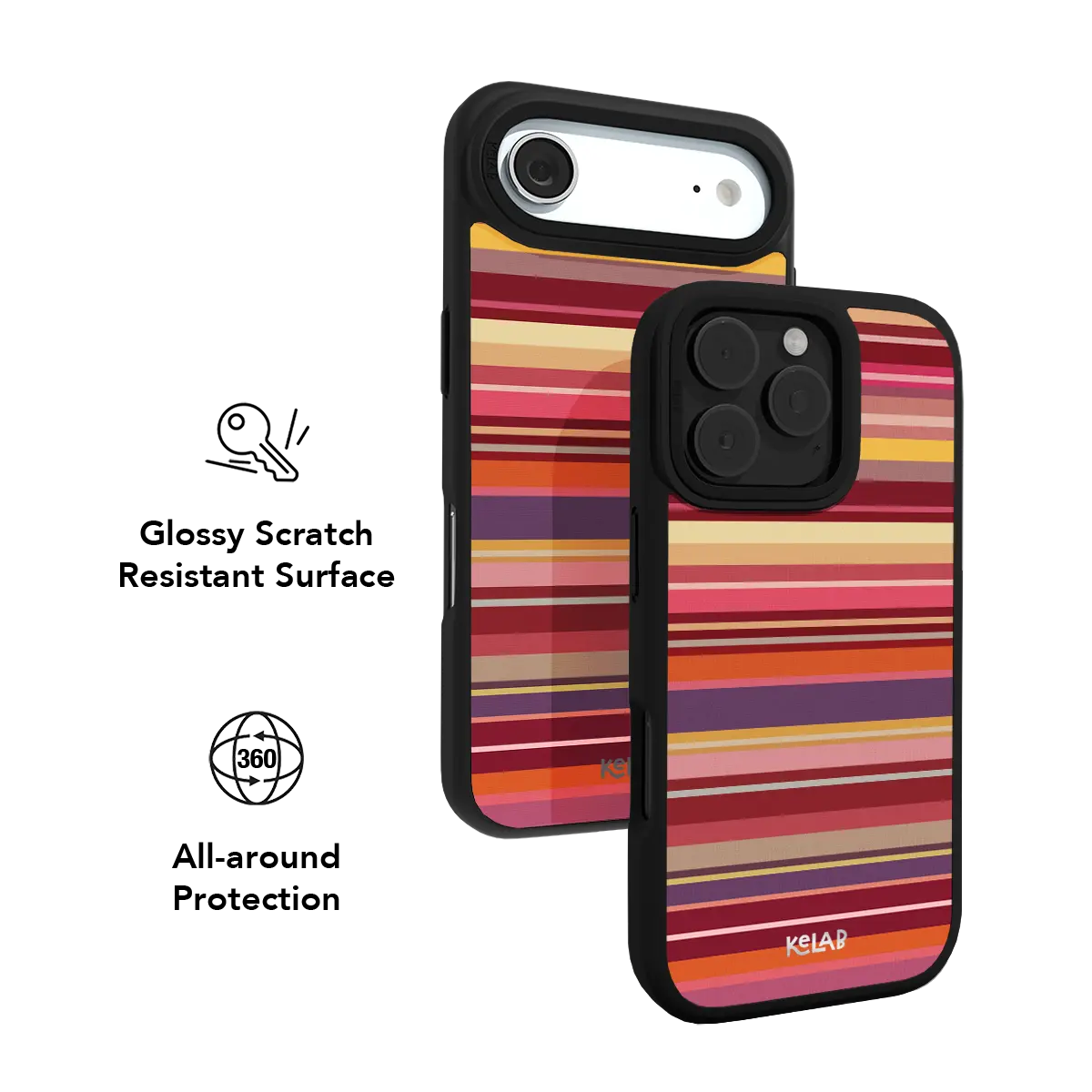Marrakesh | Warm Red Multi-Stripe iPhone Case
