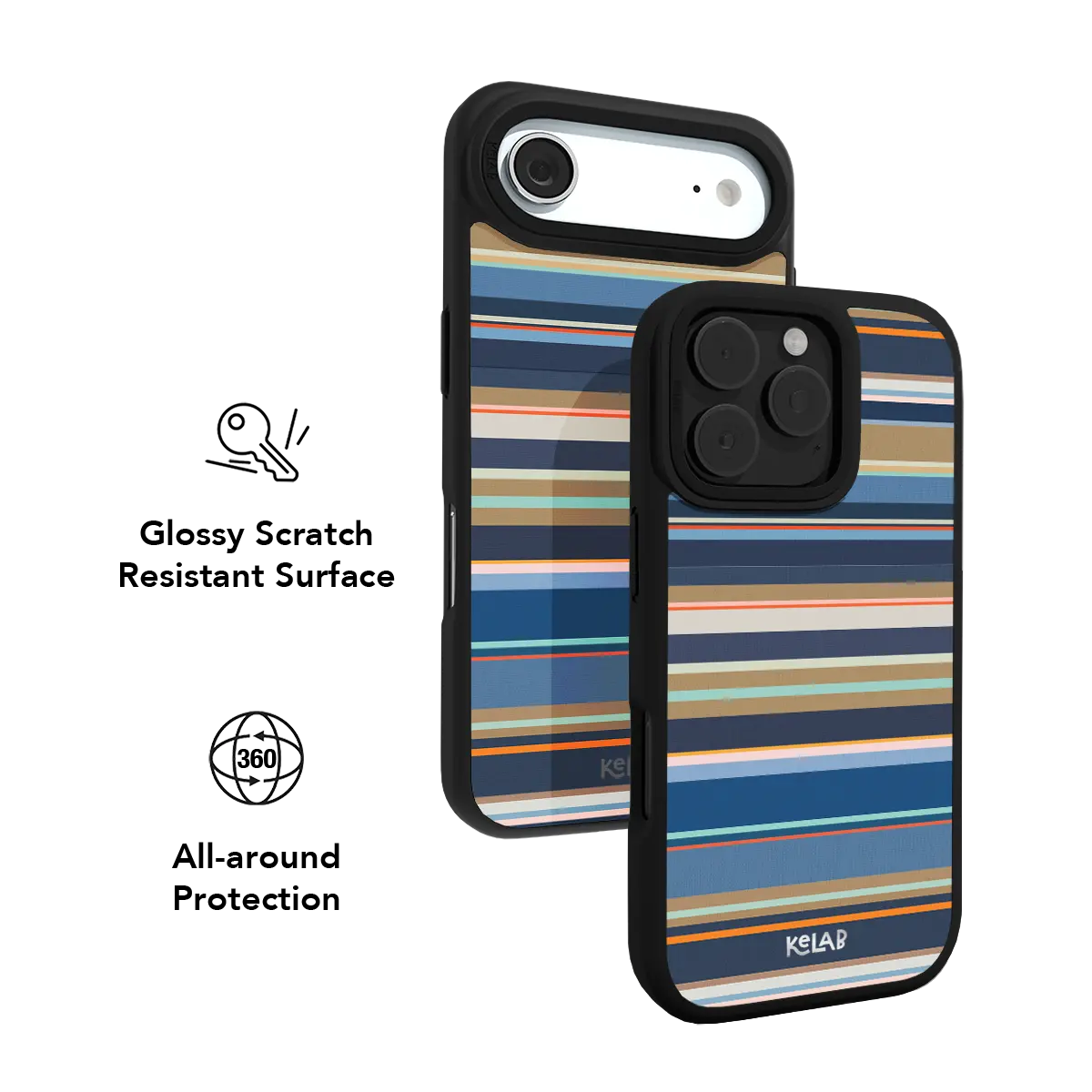 Regatta | Navy Nautical Multi-Stripe iPhone Case