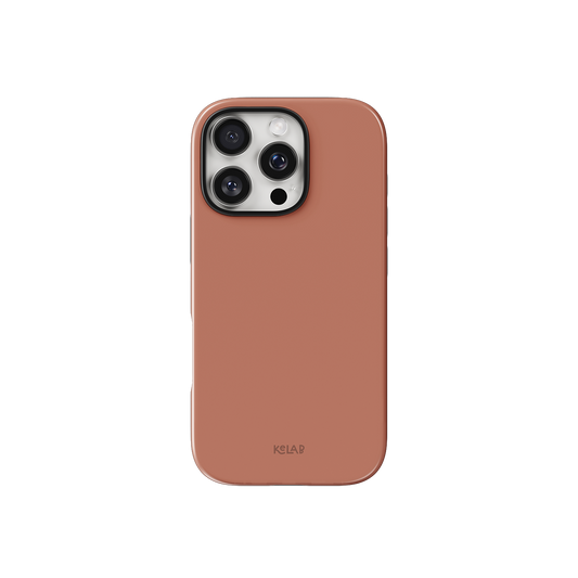 Nude Phone Case – Solid Color Minimalist Style by KELAB with glossy finish and precise camera cutout for iPhone. Sleek and modern phone protection.