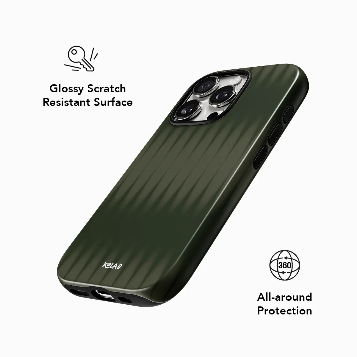 Olive Green Phone Case – Minimalist Design Olive Green Phone Case – Minimalist Design