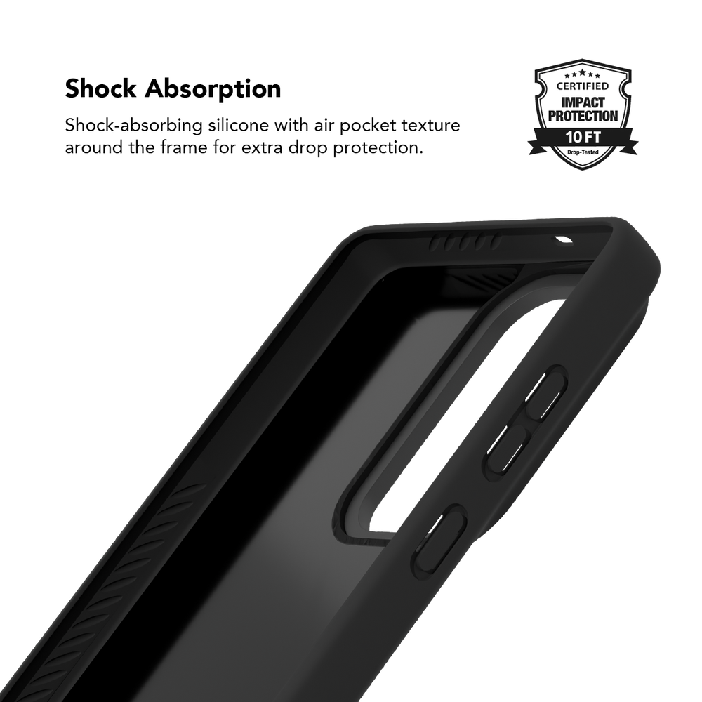 Inside view of the Doe Eyed Drift Samsung Galaxy case showing the shock absorbing liner.