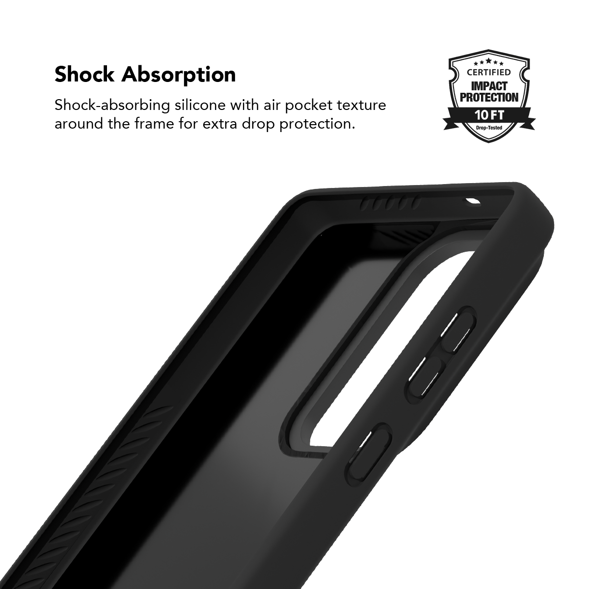 Inside view of the Doe Eyed Drift Samsung Galaxy case showing the shock absorbing liner.