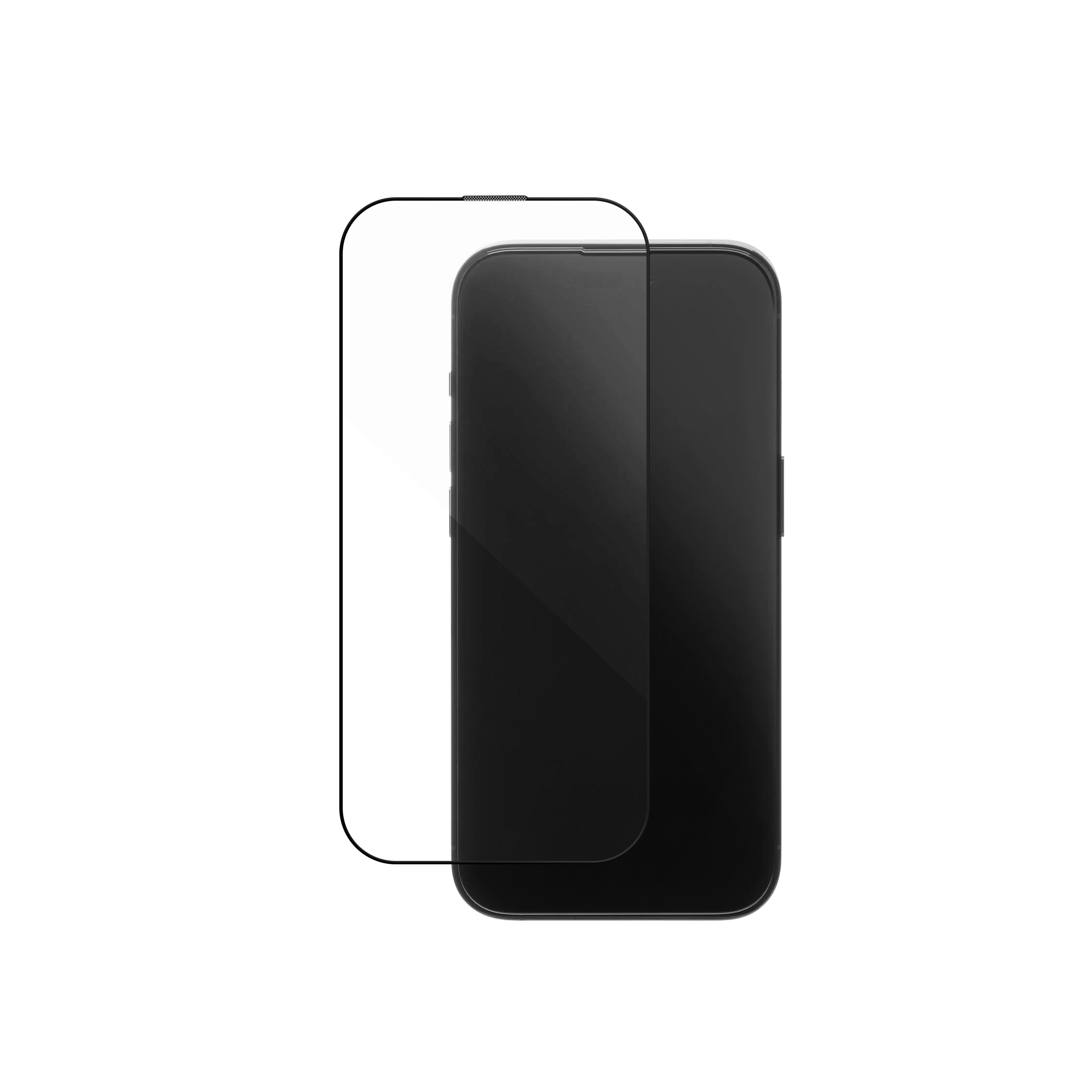 KELAB iPhone screen protector with curved edge design and full coverage fit for seamless protection and HD clarity.