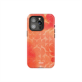Sunset Squeeze | Red Phone Case with Retro Geometric Design