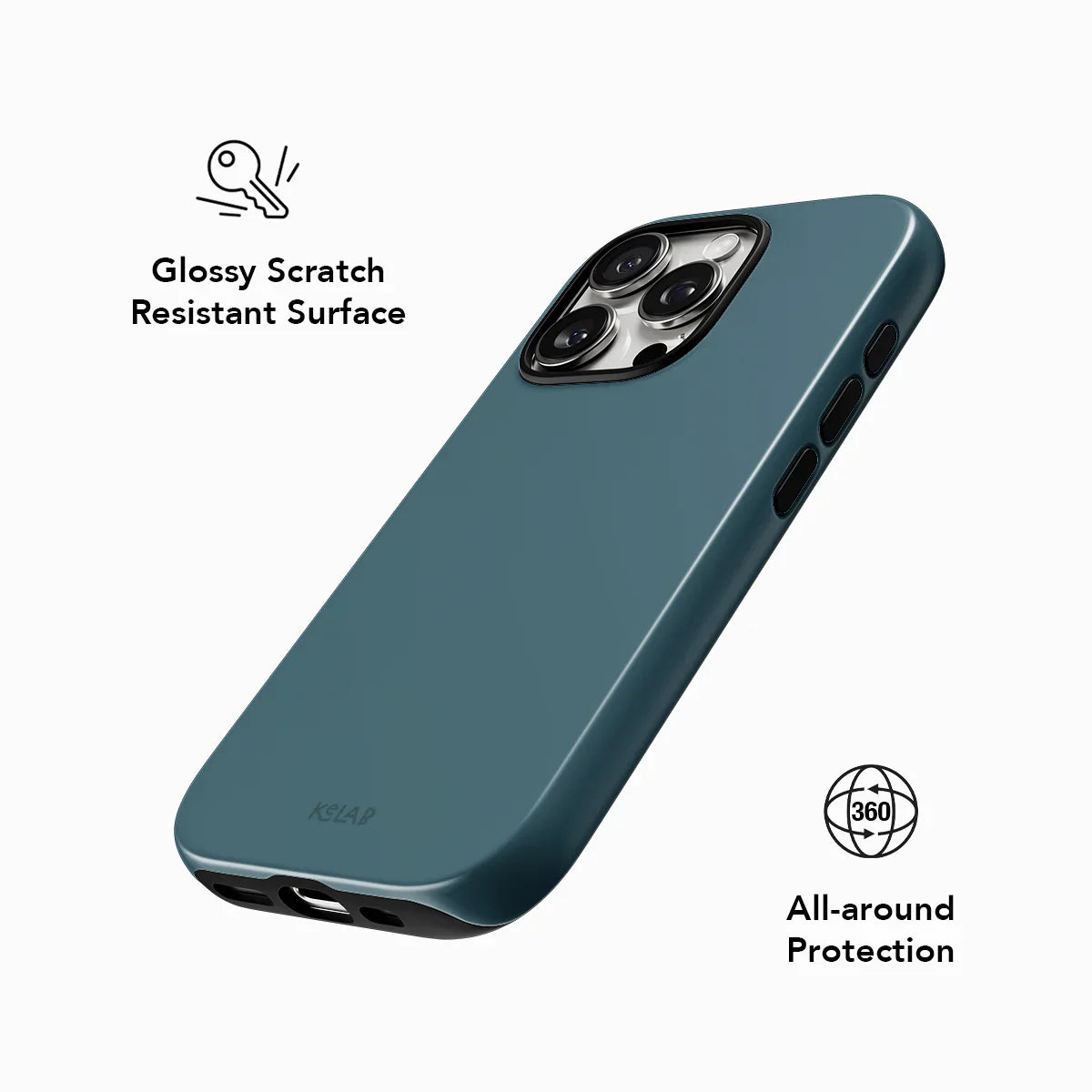 Ocean Blue Phone Case – Solid Color Style Ocean Blue Phone Case – Solid Color Style