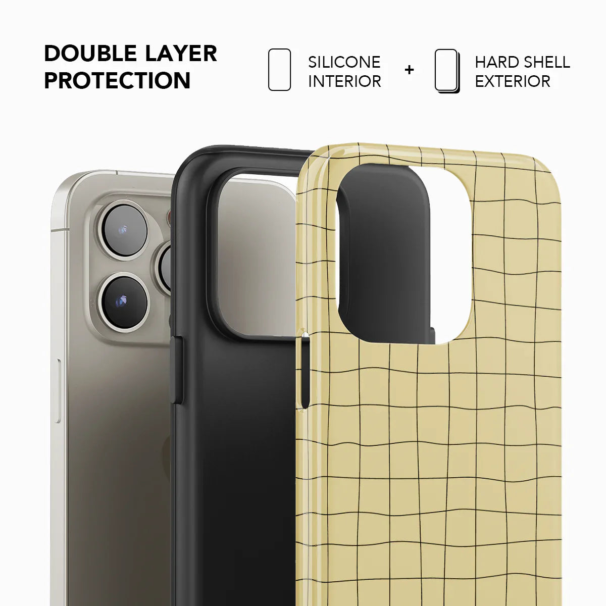 Subtle Striped Phone Case – Yellow Pastel